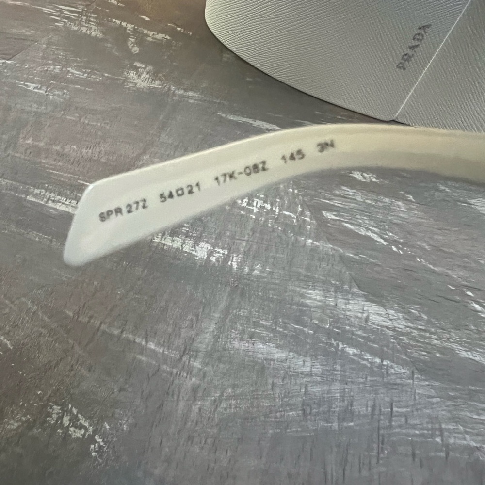 Prada White Rectangular Sunglasses - image 7